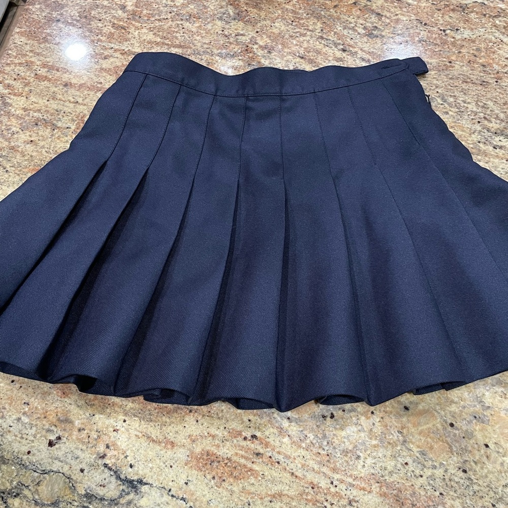 American Apparel blue pleated school girl skirt